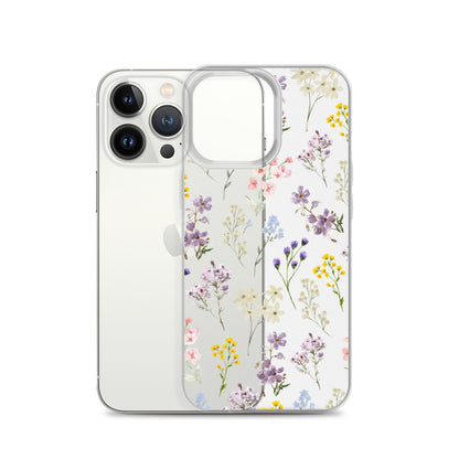 Watercolor Garden Clear iPhone Case