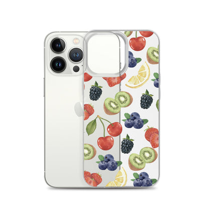 Summer Berries Clear iPhone Case