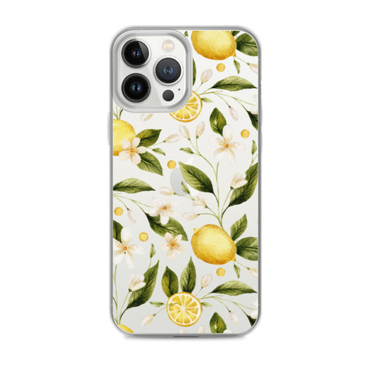 Lemon Garden Clear iPhone Case