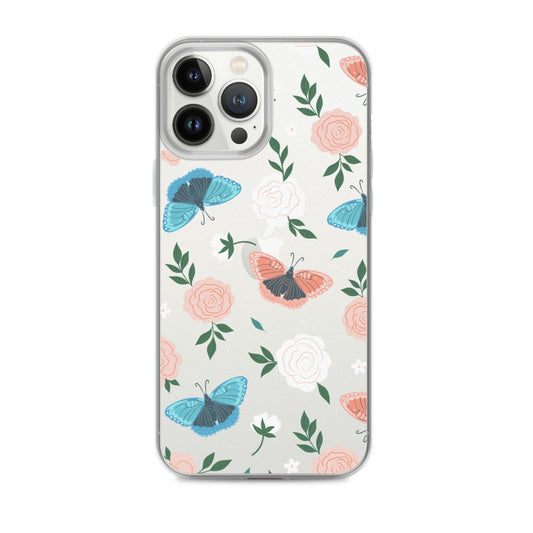 White Blossom Clear iPhone Case