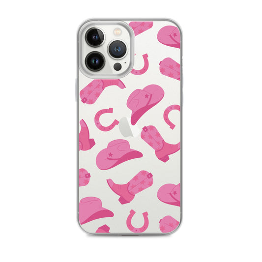 Pink Rodeo Clear iPhone Case