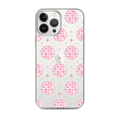 Pink Disco Clear iPhone Case