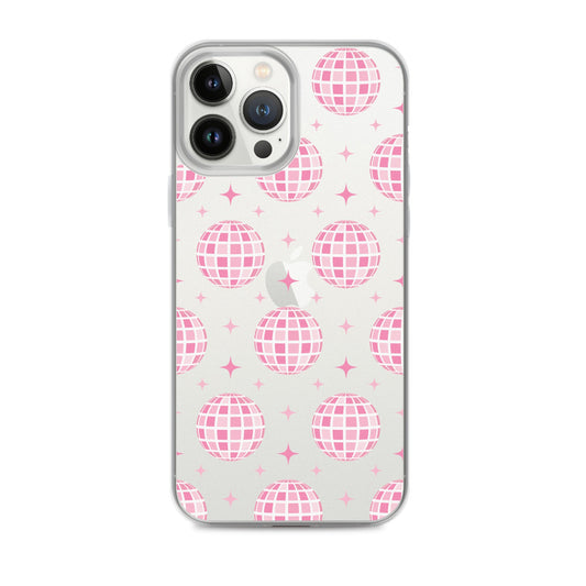 Pink Disco Clear iPhone Case
