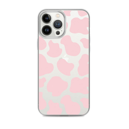 Pink Cow Clear iPhone Case