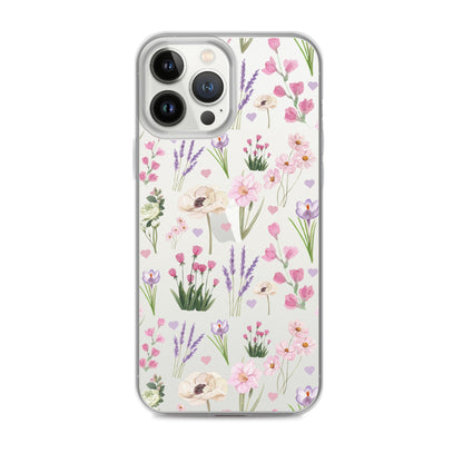 Purple Garden Clear iPhone Case