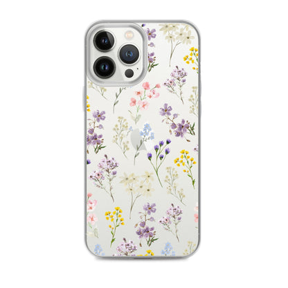 Watercolor Garden Clear iPhone Case