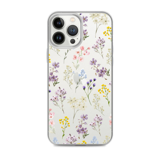 Watercolor Garden Clear iPhone Case