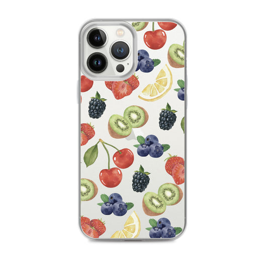 Summer Berries Clear iPhone Case