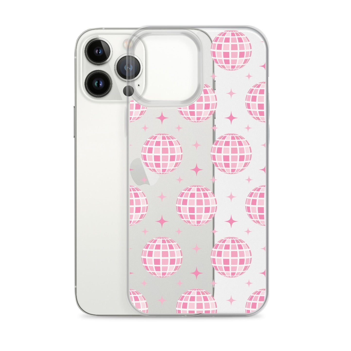 Pink Disco Clear iPhone Case