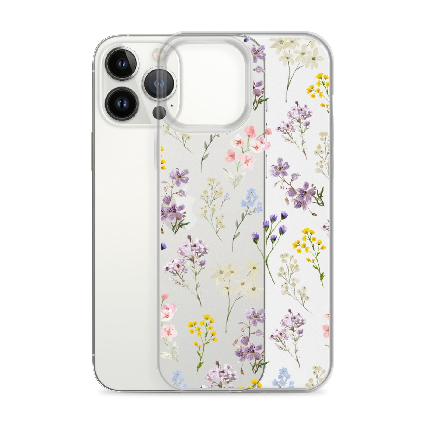 Watercolor Garden Clear iPhone Case