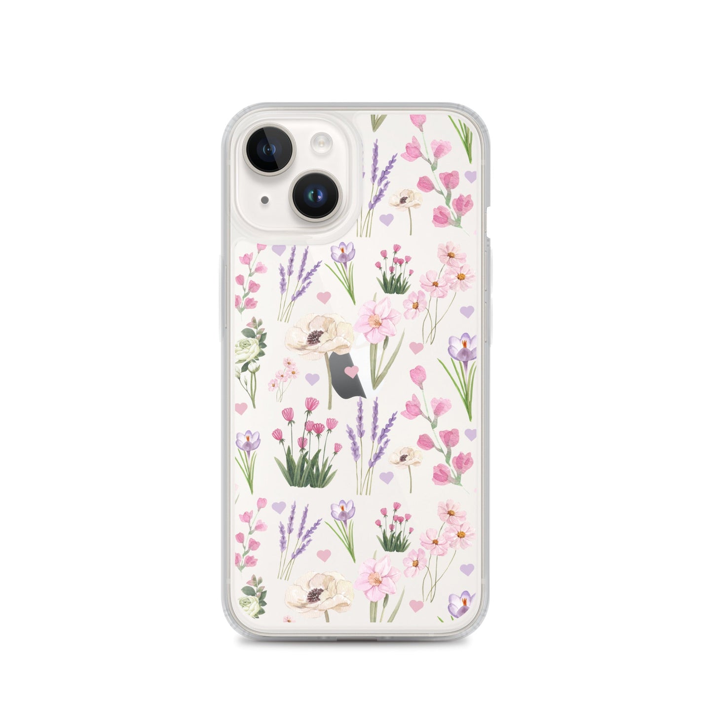 Purple Garden Clear iPhone Case