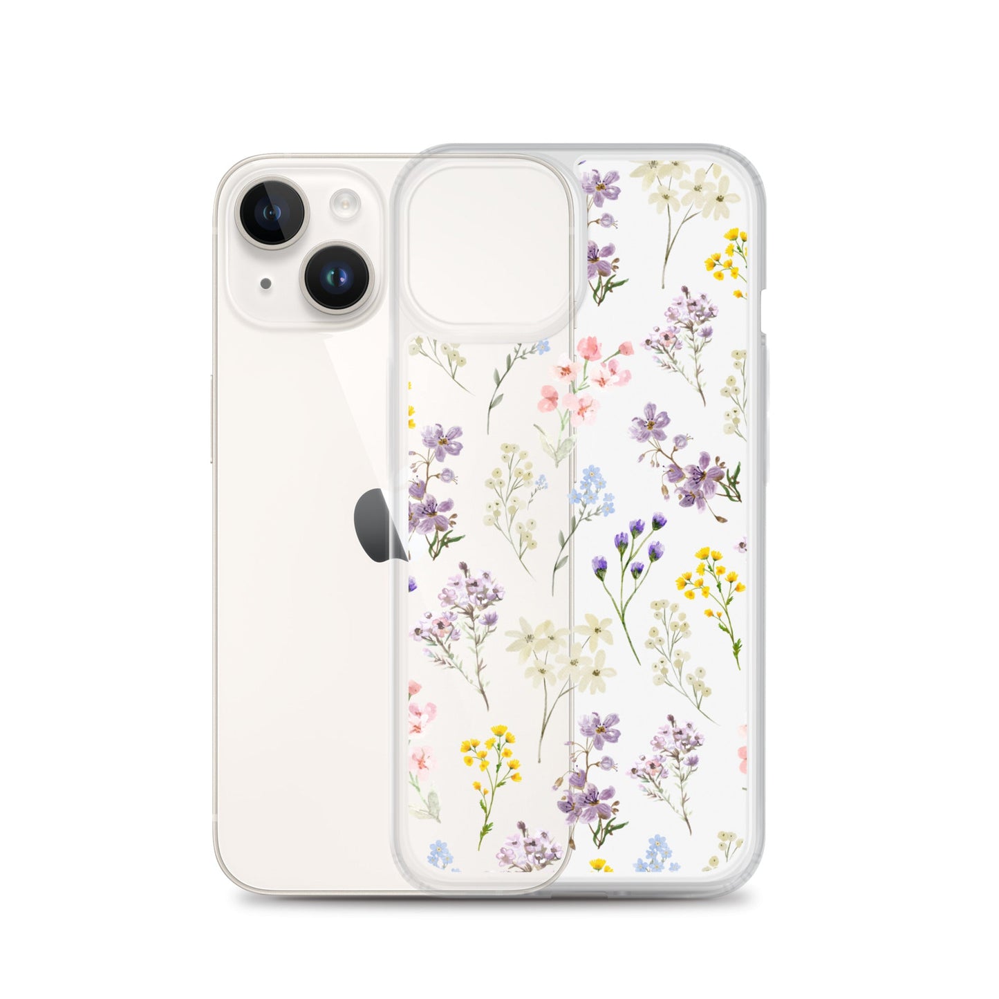Watercolor Garden Clear iPhone Case