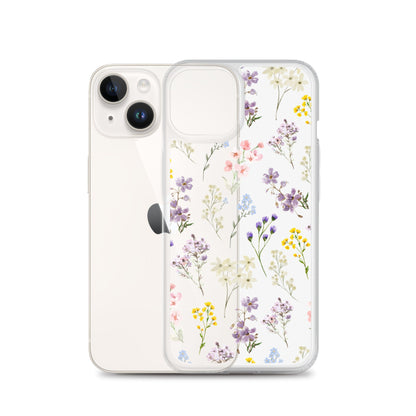 Watercolor Garden Clear iPhone Case