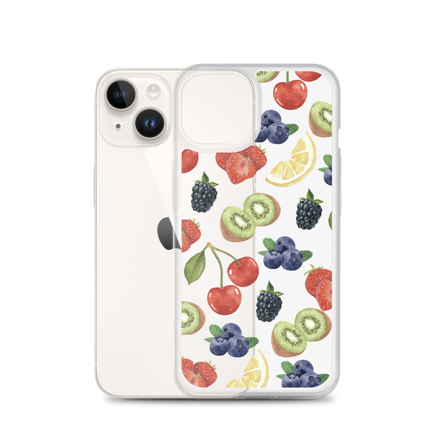 Summer Berries Clear iPhone Case