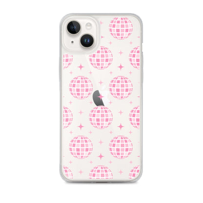 Pink Disco Clear iPhone Case