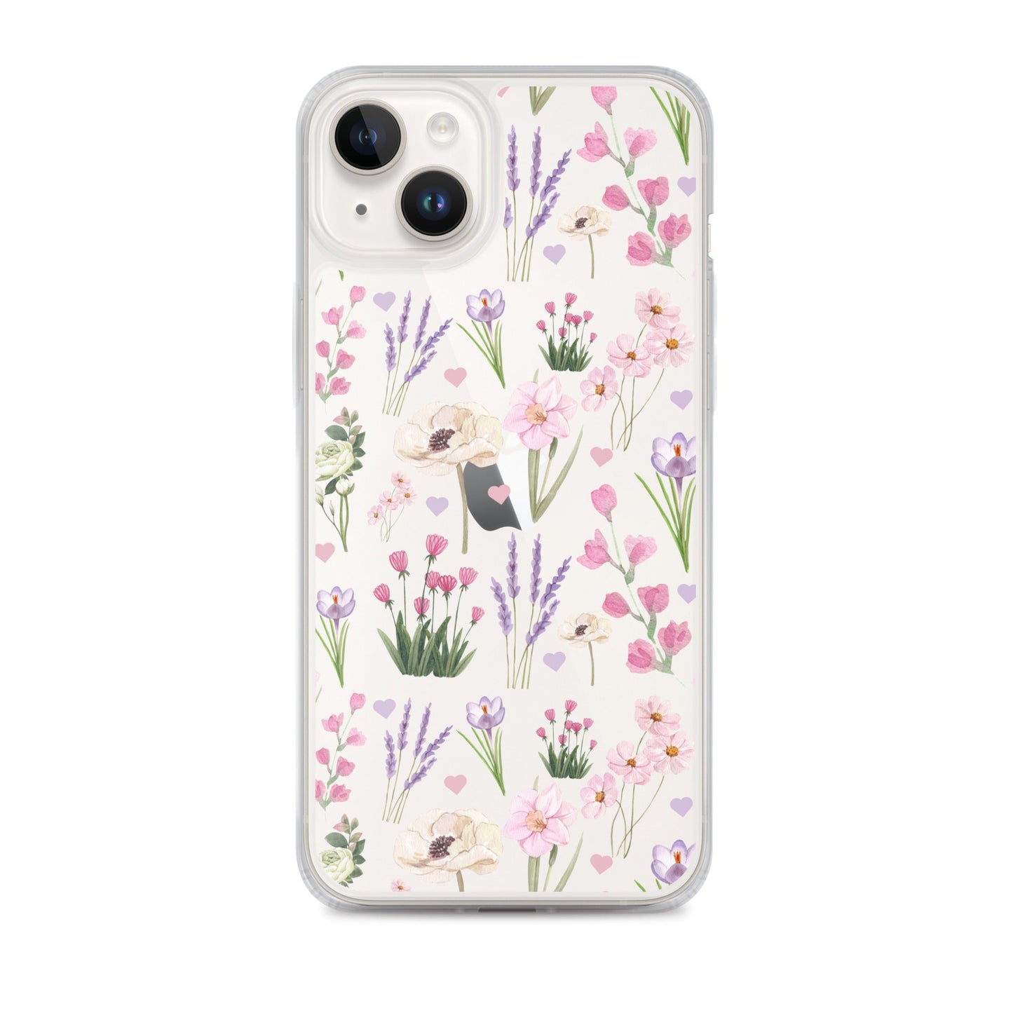 Purple Garden Clear iPhone Case