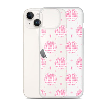 Pink Disco Clear iPhone Case