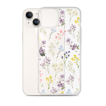 Watercolor Garden Clear iPhone Case