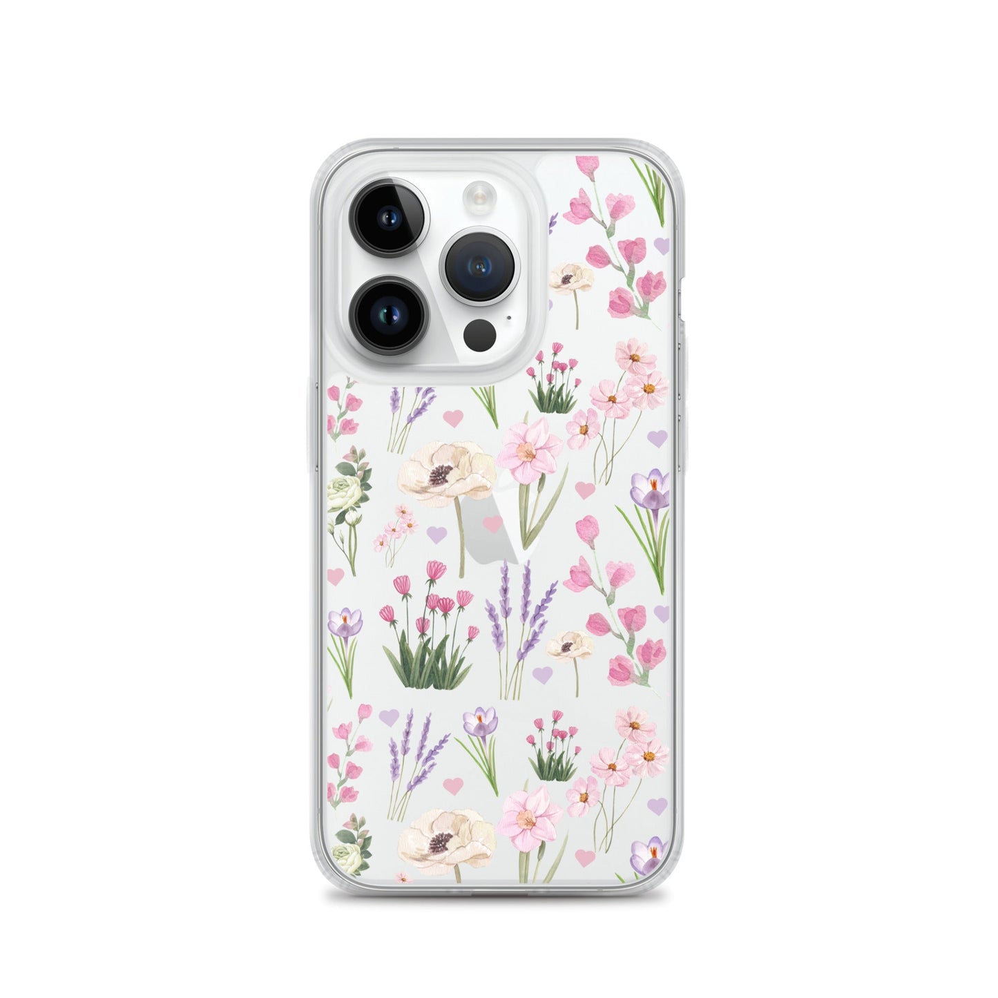 Purple Garden Clear iPhone Case