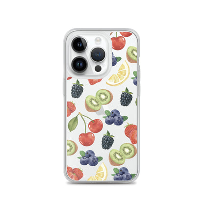 Summer Berries Clear iPhone Case