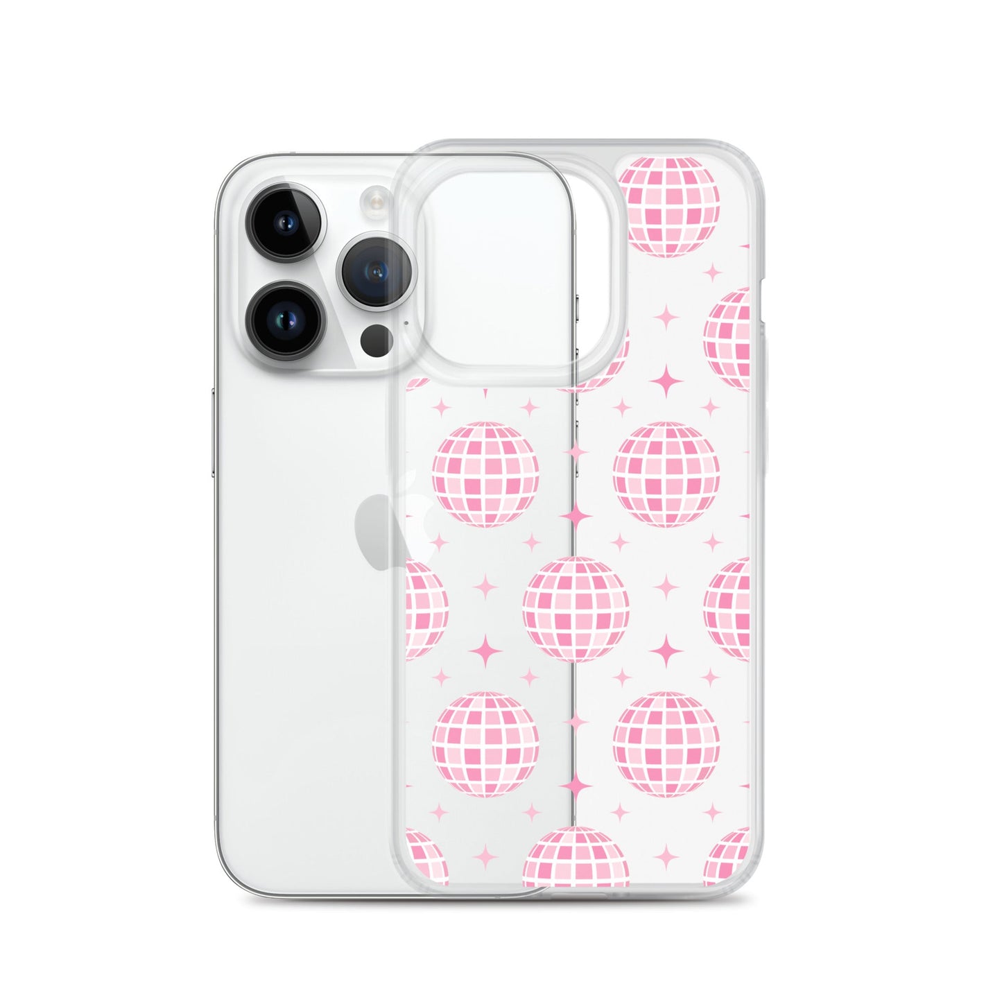Pink Disco Clear iPhone Case