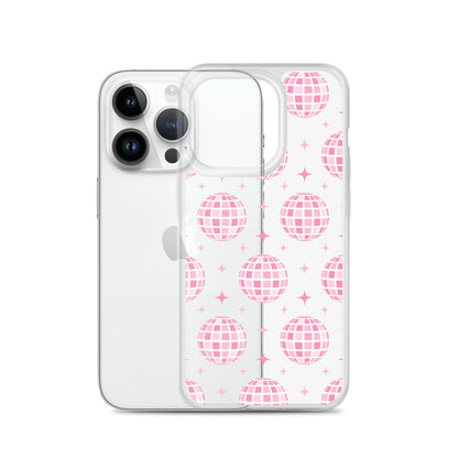 Pink Disco Clear iPhone Case