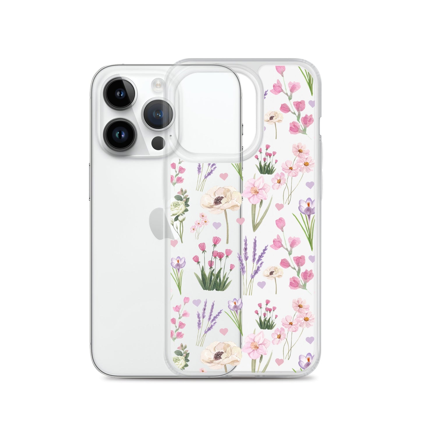 Purple Garden Clear iPhone Case