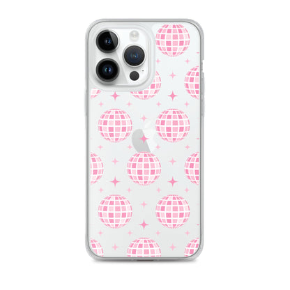 Pink Disco Clear iPhone Case