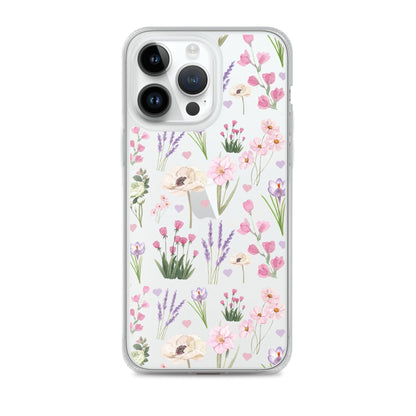 Purple Garden Clear iPhone Case