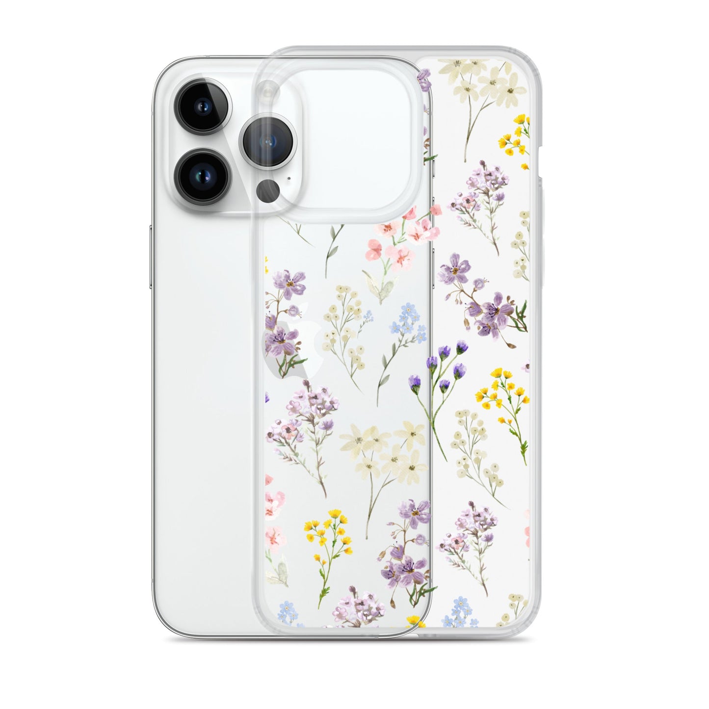 Watercolor Garden Clear iPhone Case