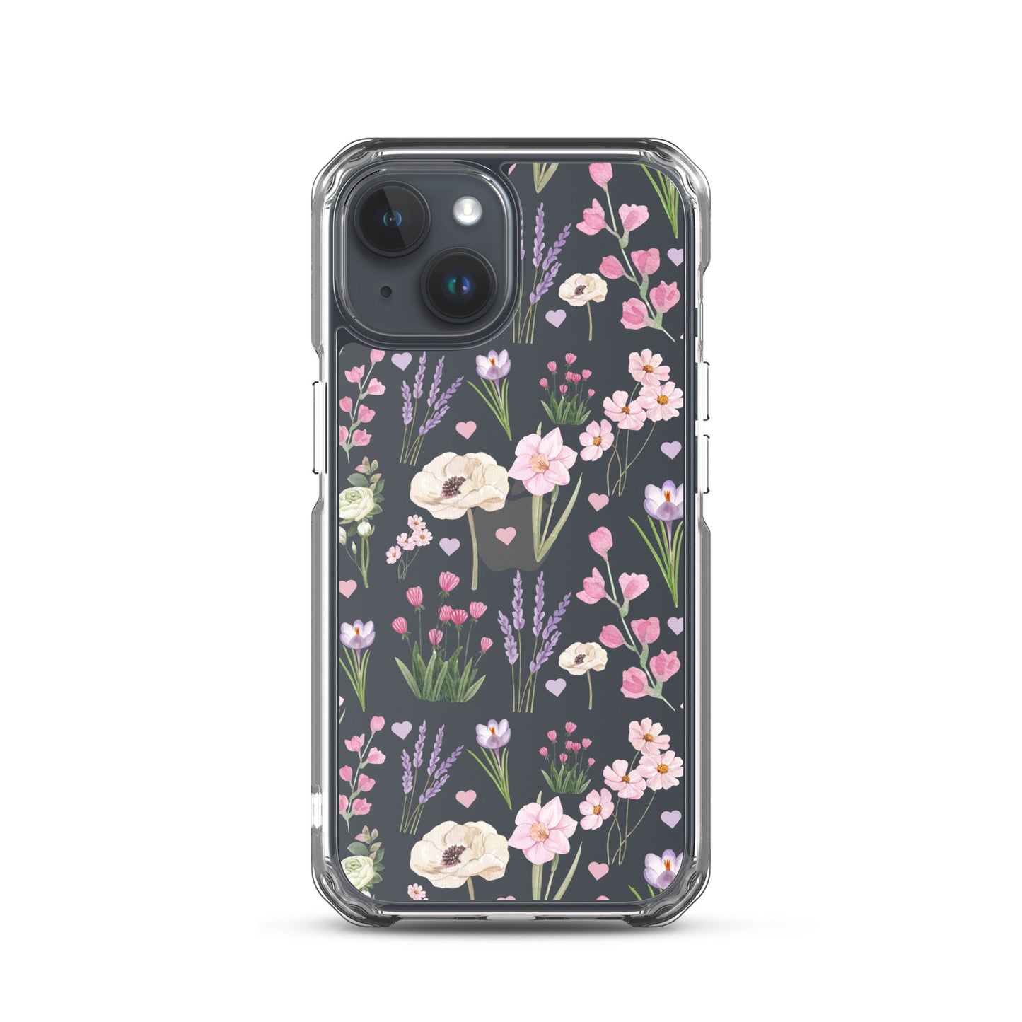 Purple Garden Clear iPhone Case
