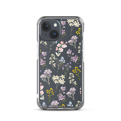Watercolor Garden Clear iPhone Case