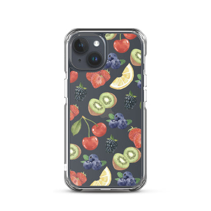 Summer Berries Clear iPhone Case