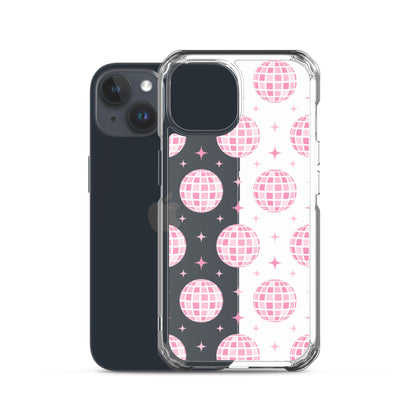 Pink Disco Clear iPhone Case