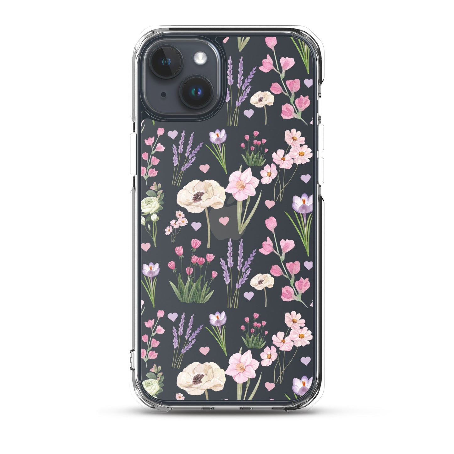 Purple Garden Clear iPhone Case