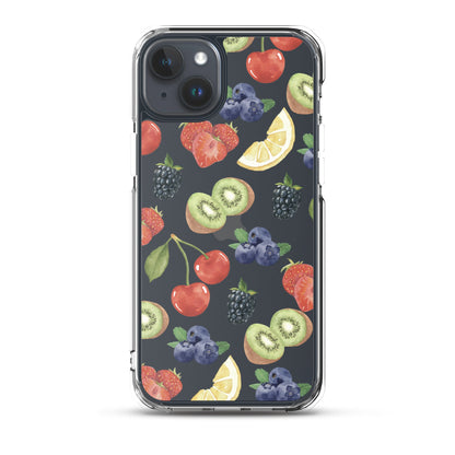 Summer Berries Clear iPhone Case