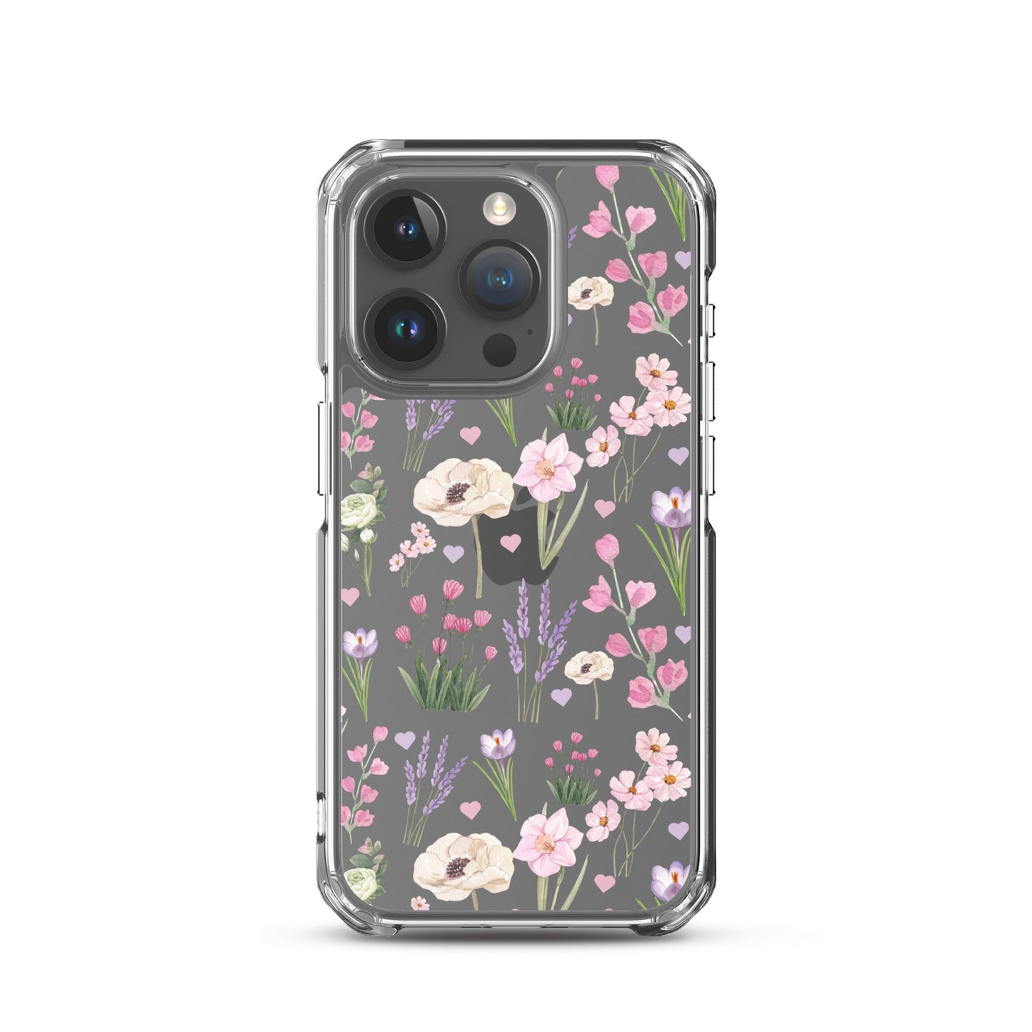Purple Garden Clear iPhone Case