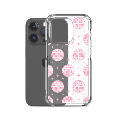 Pink Disco Clear iPhone Case