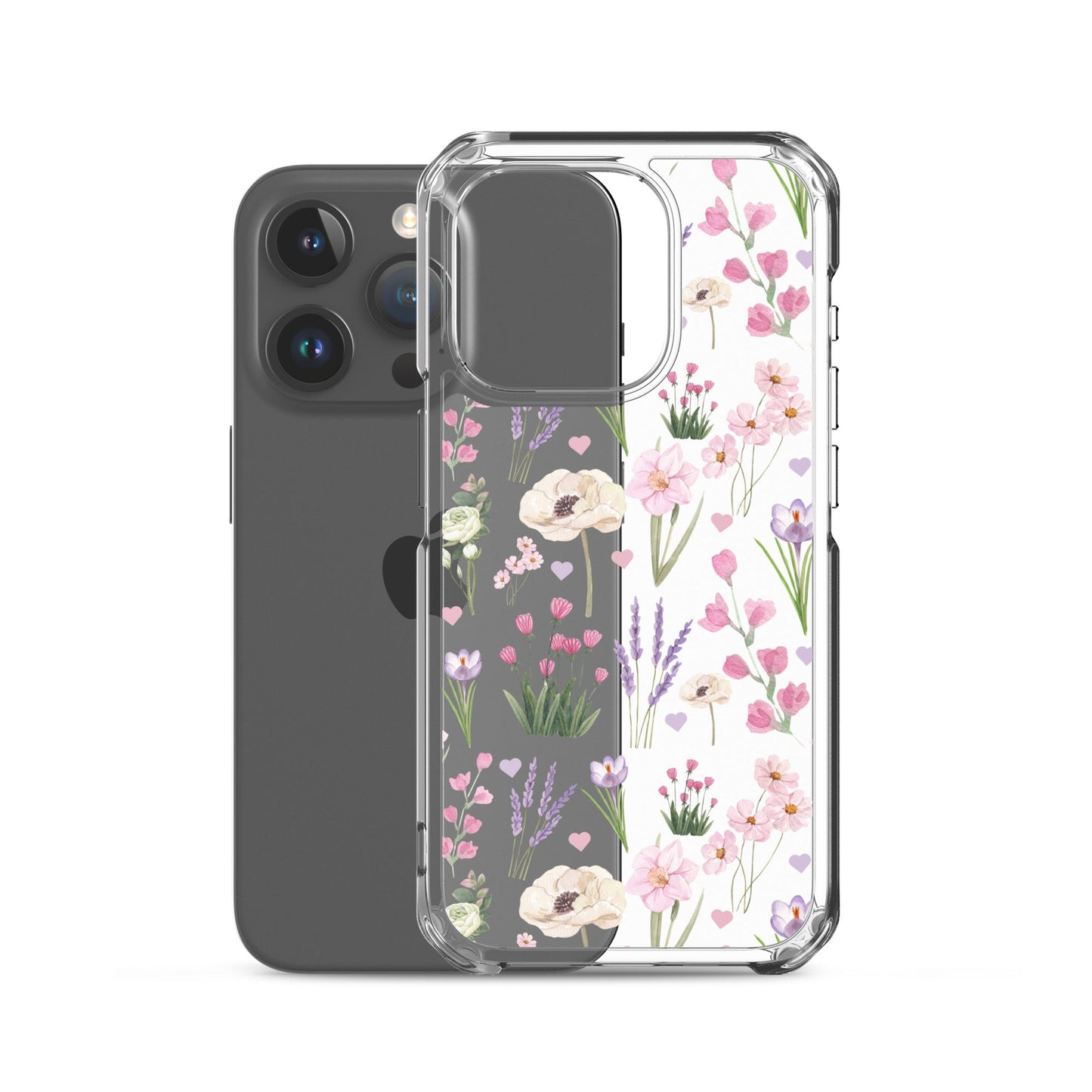 Purple Garden Clear iPhone Case