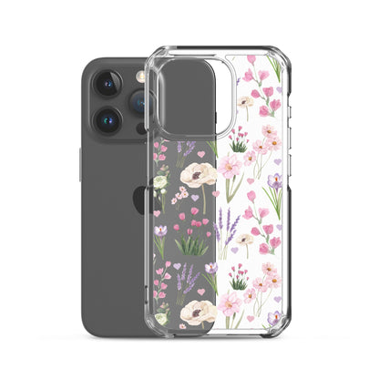 Purple Garden Clear iPhone Case