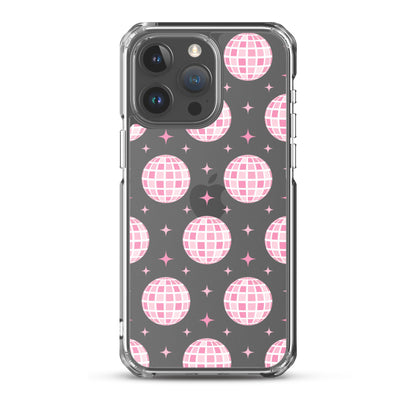 Pink Disco Clear iPhone Case