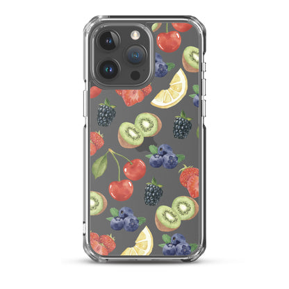 Summer Berries Clear iPhone Case