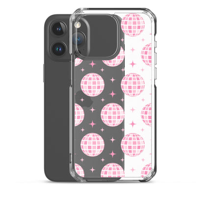 Pink Disco Clear iPhone Case