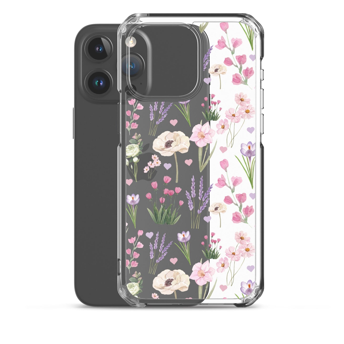 Purple Garden Clear iPhone Case