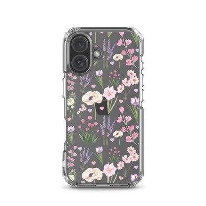 Purple Garden Clear iPhone Case