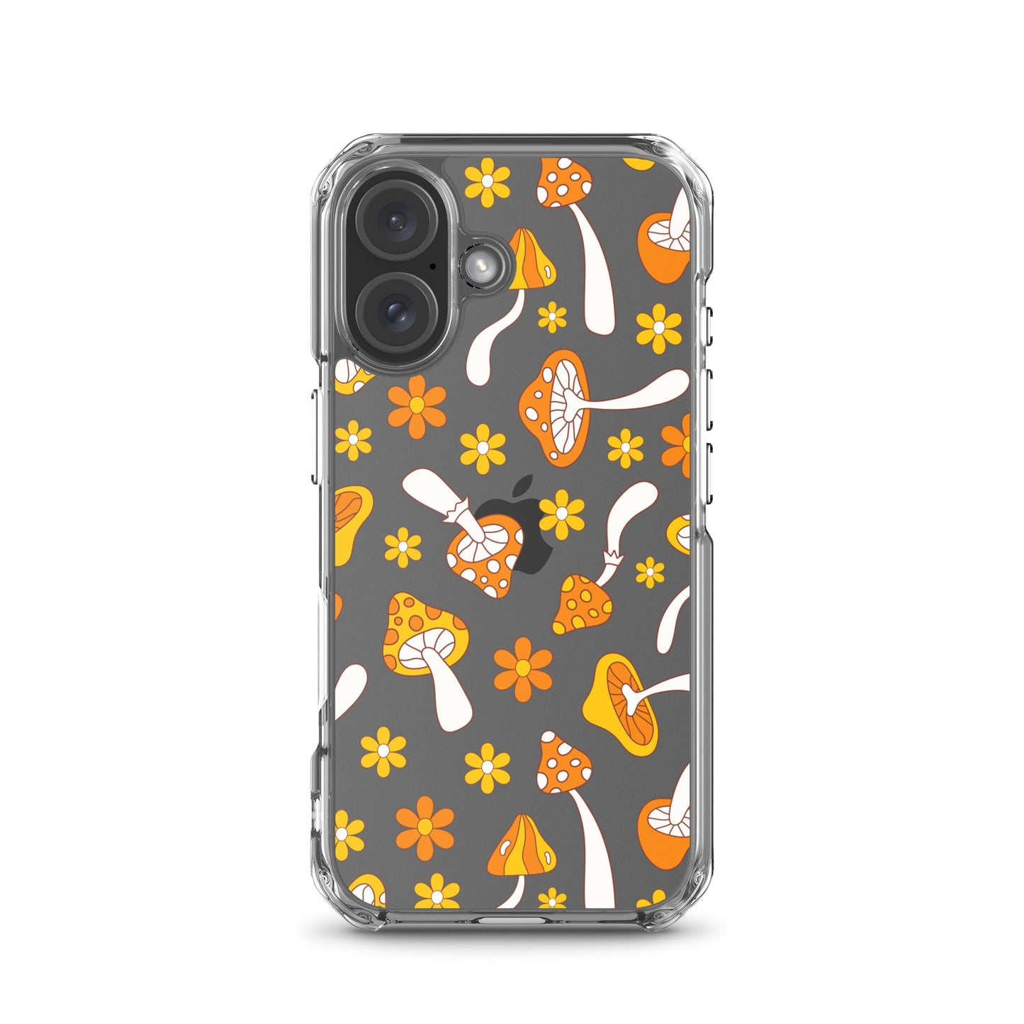 Retro Mushrooms Clear iPhone Case