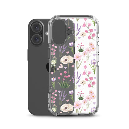 Purple Garden Clear iPhone Case