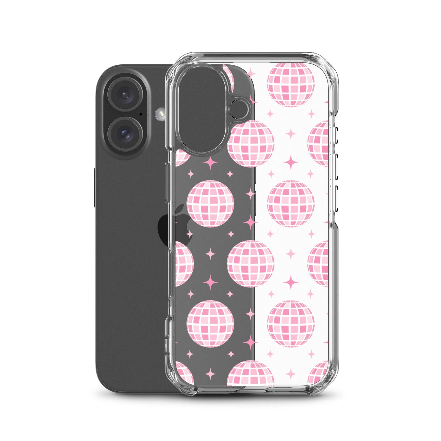 Pink Disco Clear iPhone Case