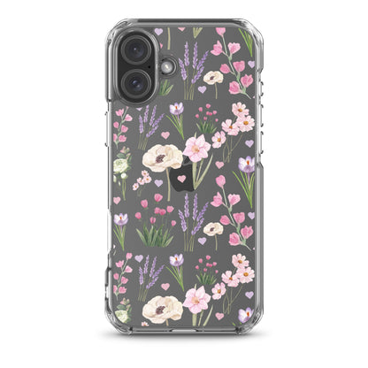 Purple Garden Clear iPhone Case