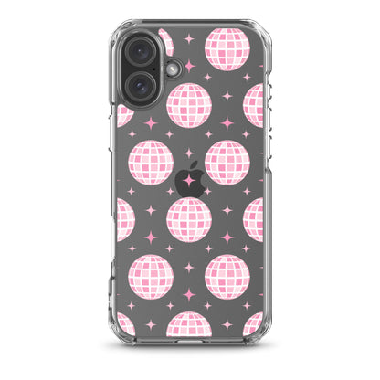 Pink Disco Clear iPhone Case